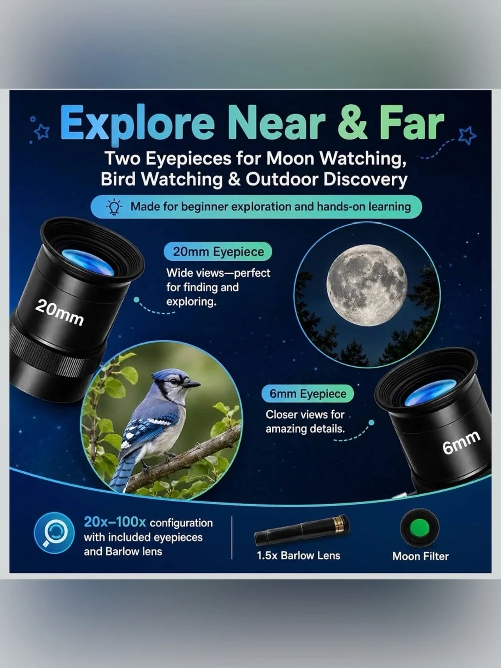 Luzsco Kids Telescope with Accessories